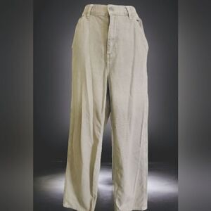 GARAGE CARGO Pants WOMEN'S Tan/Khaki Pockets Baggy Grunge Hip Hop SIZE JR 3